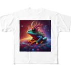 ilovefrogの宇宙の中に浮かぶベルツノガエル All-Over Print T-Shirt