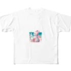 可愛らしいドラゴンのイラストグッズ店のドラゴンがかわいらしいキャラ All-Over Print T-Shirt