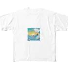 どうぶつやのハワイ　サーフィン All-Over Print T-Shirt