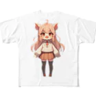 干支シティの亥の女子高生 フルグラフィックTシャツ