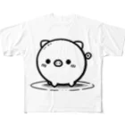 終わらない夢🌈のまんまる🐷ぶたちゃん😍 フルグラフィックTシャツ