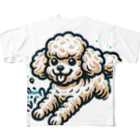 Tokyo_Doodleのもふもふアプリコット　トイプードル　みずあそび All-Over Print T-Shirt