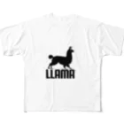 ぱろでぃ〜SHOPのLlama (ラマ)  フルグラフィックTシャツ