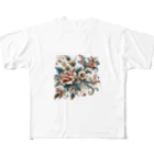 shopの花柄 フルグラフィックTシャツ