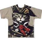 Jj-O_O-Jjの猫海賊団シリーズ★Duke船長 フルグラフィックTシャツ