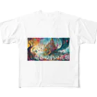 PIRAO227の日本の言葉集　竜巻の中の花畑 All-Over Print T-Shirt