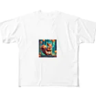 emi0215の可愛いリスのイラストグッズ フルグラフィックTシャツ