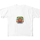 Tの店の海亀が沖縄の風に彩られる フルグラフィックTシャツ