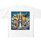 Dexsterの過去の未来観　retro-futurism design01 All-Over Print T-Shirt