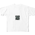 green artist のプランツパラダイスブラックアガベ All-Over Print T-Shirt