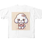 RyuReoの【ステッカー】ふわもこワンコ - うるうるver フルグラフィックTシャツ