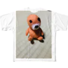 ポメラニアンのアリスくんの謎の生き物 All-Over Print T-Shirt