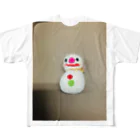 ポメラニアンのアリスくんの雪だるまの東海さん All-Over Print T-Shirt