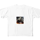 taka-kamikazeのパンダ怒りの鉄拳 フルグラフィックTシャツ