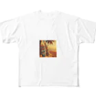 Lovers-chapelのレトロサーフボード All-Over Print T-Shirt