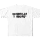 GORILLA SQUAD 公式ノベルティショップのGORILLA SQUAD ロゴ黒 All-Over Print T-Shirt