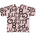 pug 89のパグ　ロゴ　 All-Over Print T-Shirt