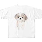 hanapecha_wannyanのシーズーちゃんおすましポーズ All-Over Print T-Shirt