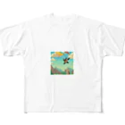 yuhi04のパラグライダーの猿 フルグラフィックTシャツ