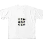 hanaKのKANJI japan フルグラフィックTシャツ
