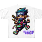 rsrsrsrsrの“Digital Ninja” ロゴ付き All-Over Print T-Shirt