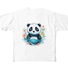 waterpandaの水中のパンダ フルグラフィックTシャツ