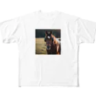 UDRUMSの音楽好きの馬 フルグラフィックTシャツ