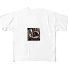 UDRUMSの読書家の馬 All-Over Print T-Shirt