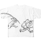 komonoyaの鳥獣戯画 All-Over Print T-Shirt