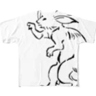 komonoyaの鳥獣戯画 フルグラフィックTシャツ