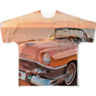 SUNSET TAKEOFFのSUNSET ハワイアンクラシックカー All-Over Print T-Shirt