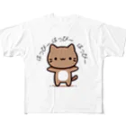 monkeyGのはっぴー猫 フルグラフィックTシャツ