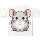 もふっとチンチラ🐭のチンチラ（シナモン） フルグラフィックTシャツ