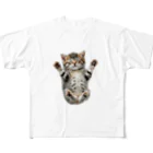 LAKIの仰向けネコの至福の眠り All-Over Print T-Shirt