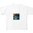 rian14の水晶を持って、海底の秘密を守っている龍 All-Over Print T-Shirt