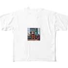 クロスクリエイティブの本を読んでいるトラ All-Over Print T-Shirt