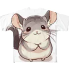 もふっとチンチラ🐭のおねだりチンチラ フルグラフィックTシャツ