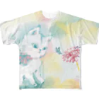 猫のきぬくんのお店の春のお散歩 All-Over Print T-Shirt