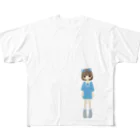 fukuikeのガール01 フルグラフィックTシャツ