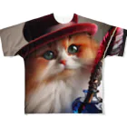 neko_shopの羽ペン猫作家 All-Over Print T-Shirt