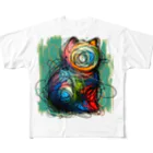 あんぽぴゅらーあーてぃすとのCat All-Over Print T-Shirt