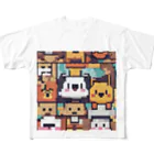 動物ドットの動物ぎっしりドット All-Over Print T-Shirt