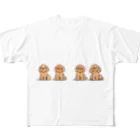 hanappongの4匹のトイプードル All-Over Print T-Shirt