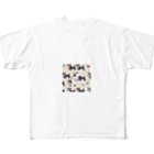 barisukaの蝶々を追いかけるブルドッグ All-Over Print T-Shirt