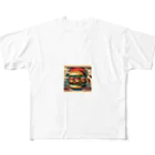 minaminokahoの日本の浮世絵が最新の食文化と融合 フルグラフィックTシャツ