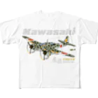 NYAO_AVIATIONの川崎 キ45改 二式複座戦闘機 屠龍 丁型 迷彩ボディ All-Over Print T-Shirt