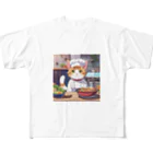 ネコのお部屋のパティシエデビューのネコ All-Over Print T-Shirt