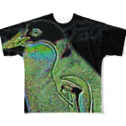 水草の覚醒したペンギン フルグラフィックTシャツ