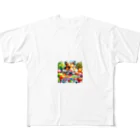 えほんのふんわりぺーじのピースケのおいしい発見 All-Over Print T-Shirt