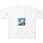 EZOFORNIA エゾフォルニアの海の宝物：イカ釣りの冒険 All-Over Print T-Shirt